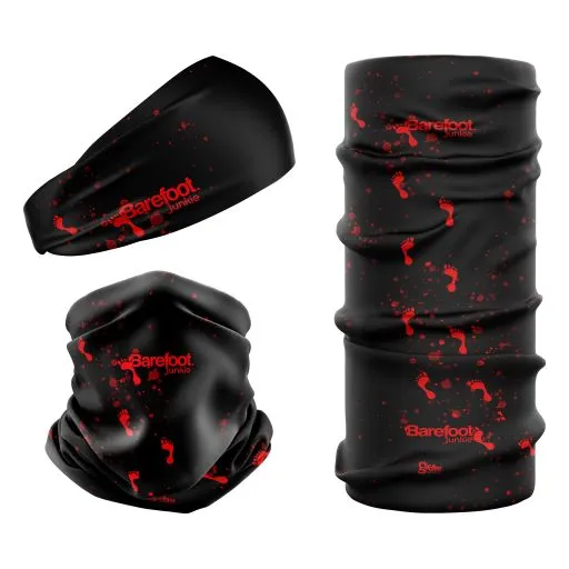 Barefoot Junkie Seamless Mulifunctional Scarf Black Red