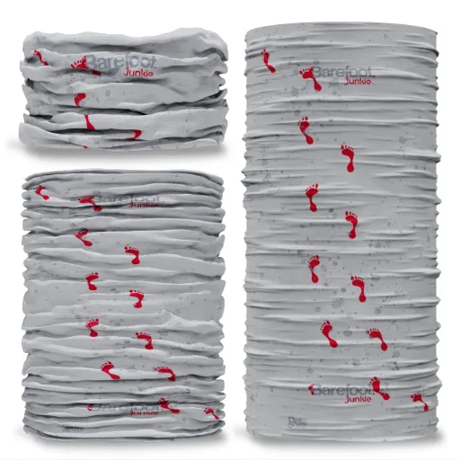 Barefoot Junkie Seamless Mulifunctional Scarf Grey Red