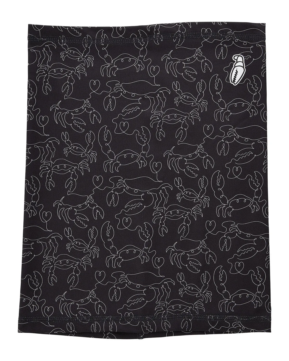 Crab Grab CLASSIC NECK TUBE - Face Mask - Crab Doodle Black