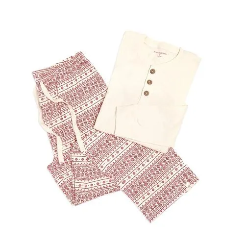 Men's Organic Cotton Henley & Lounge Pant Sets -  M, L, XL, XXL