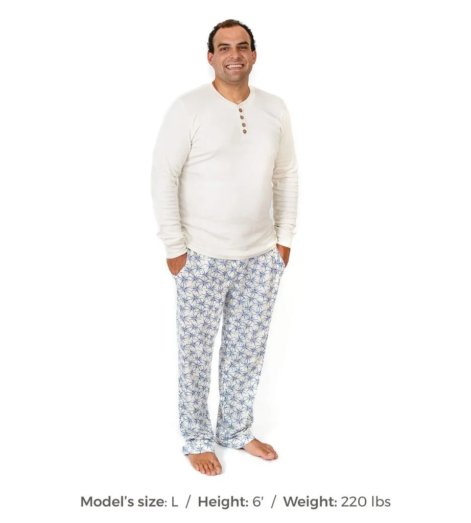 Men's Organic Cotton Henley & Lounge Pant Sets -  M, L, XL, XXL