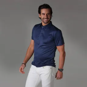 Navy Semi-Spread Collar Polo